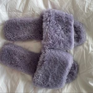 Revolve raye the label shearling slides